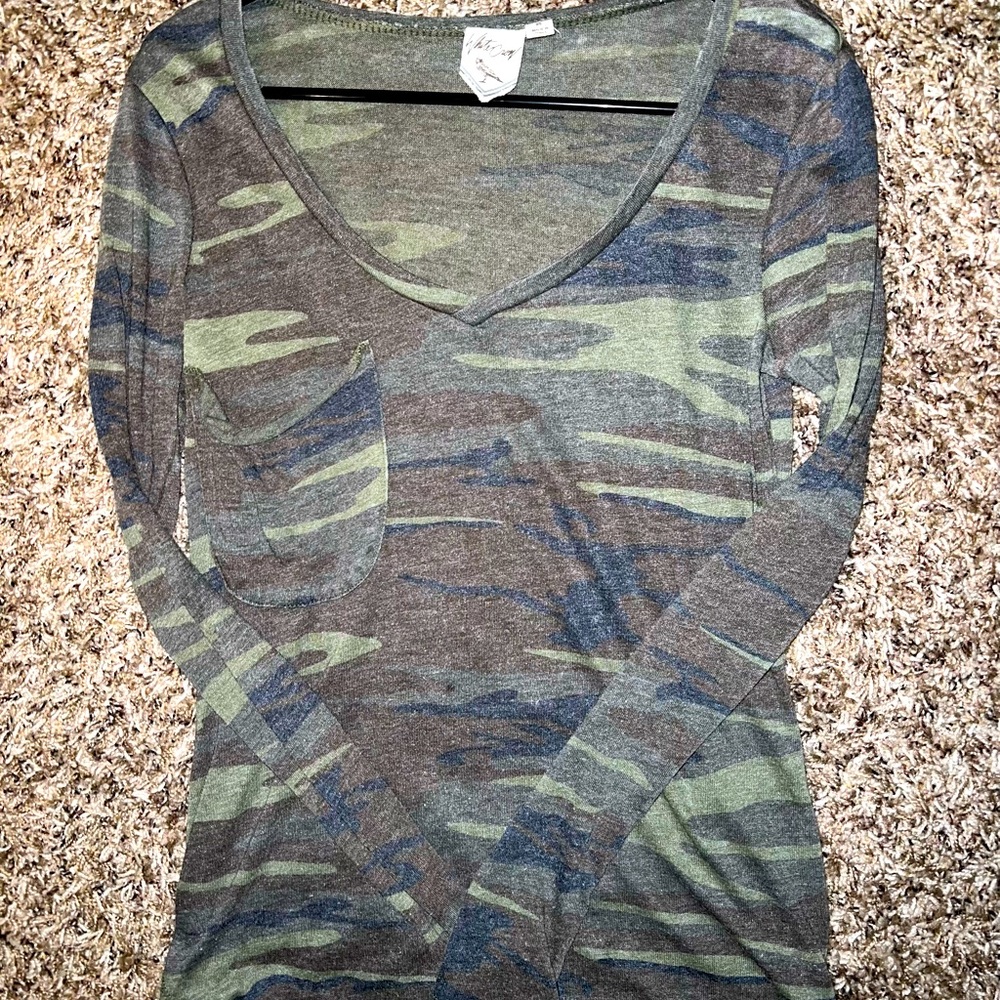 Camo Long Sleeve Top